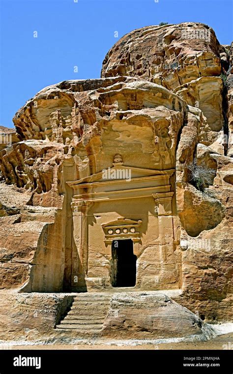 The Tomb At The Entrance Of Al Beidha Or Little Petra Wadi Musa