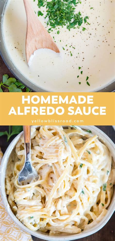 Easiest Creamiest Alfredo Sauce From Scratch YellowBlissRoad Com