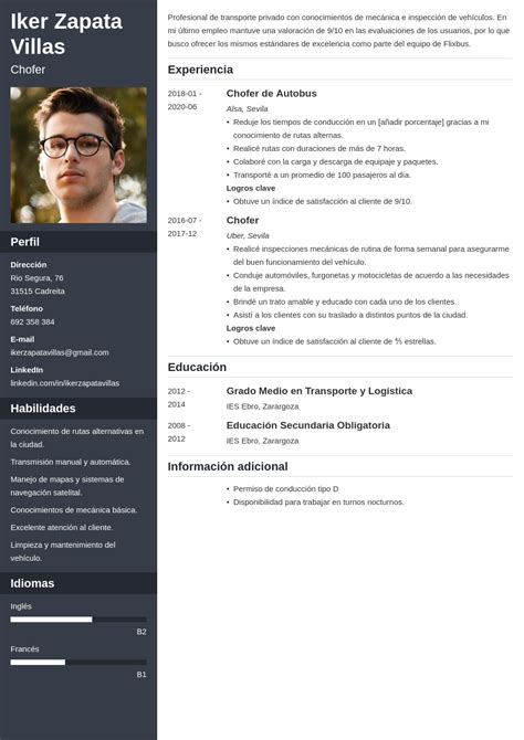 Plantilla Curriculum Vitae