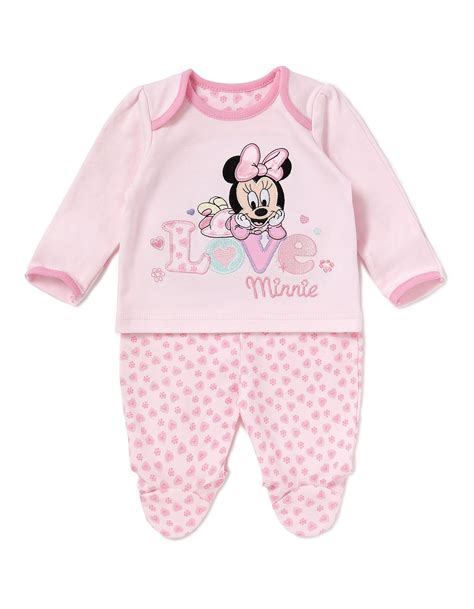 Minnie Mouse Baby Pyjama Set Baby George At Asda Disney Outfits