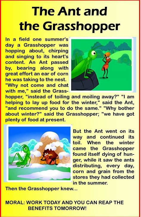 Maycintadamayantixibb The Ant And The Grasshopper Moral Story In English