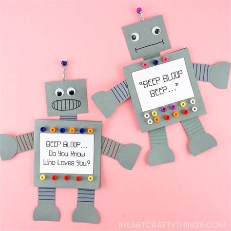 How To Make A Paper Robot Easy Fathers Day Card Idea For Kids Cmc