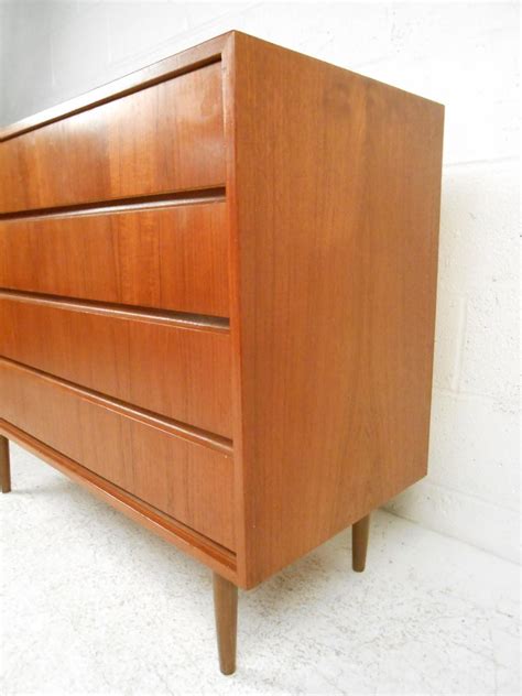 Mid Century Modern Low Danish Teak Dresser At 1stdibs