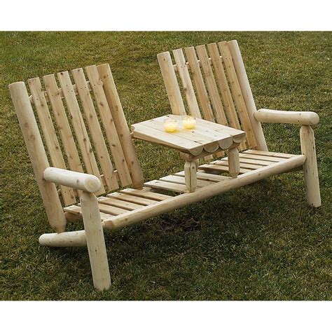 Rustic Natural Cedar Furniture Company® Cedar Log Garden Loveseat ...