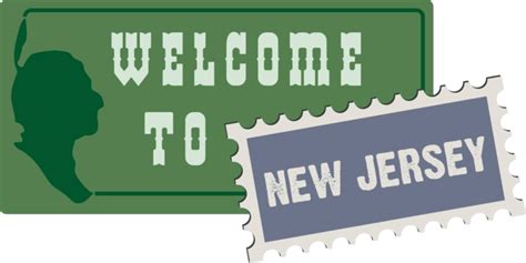 New Jersey Welcomes You Unique Font Design Illustration For Welcome
