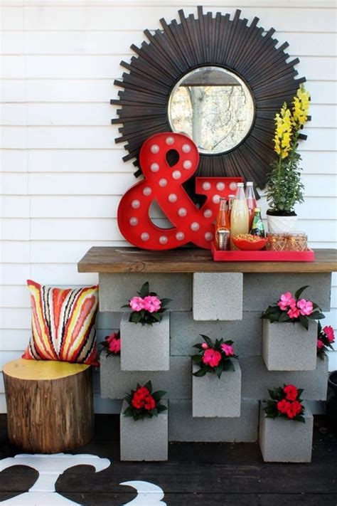 Do you want a bed close to the ground? 40 Decorative Cinder Block Planter Ideas