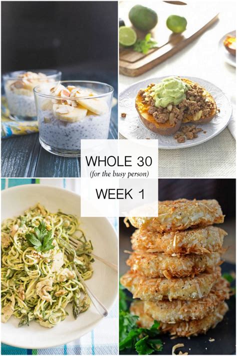 Whole30 Meal Plan Week 1 The Effortless Chic