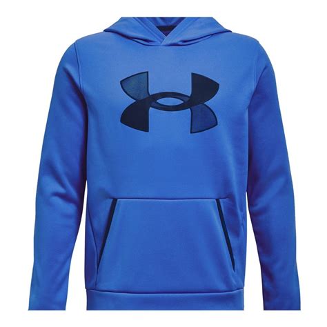 Under Armour Boys Armour Fleece Big Logo Hoodie Blue Bmc Sports