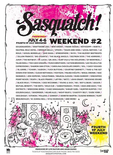 sasquatch music festival lineup announcement run the trap