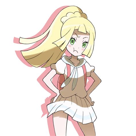 Safebooru Blonde Hair Blush Green Eyes Highres Kisama Lillie Pokemon