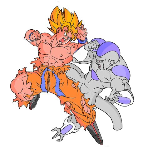 Gohan definitivo, estaba sucumbiendo ante un super buu que habia absorbido a gotenks, se lanza en su. Goku Vs. Frieza by RedDBZ on DeviantArt