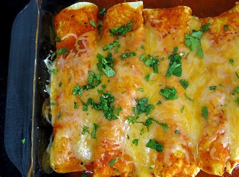 Red Chile Enchiladas With Chicken And Melted Cheese Elly Says Opa