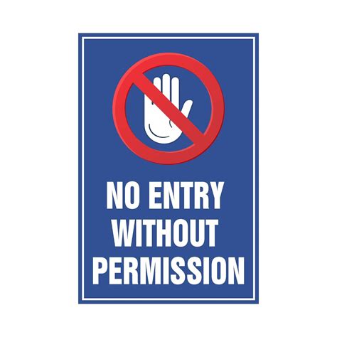 Buy Anne Print Solutions No Entry Without Permission Stickers Pack Of