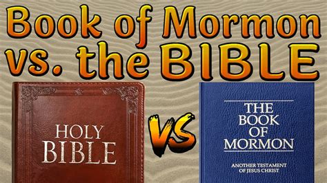 Bible Vs Book Of Mormon Youtube