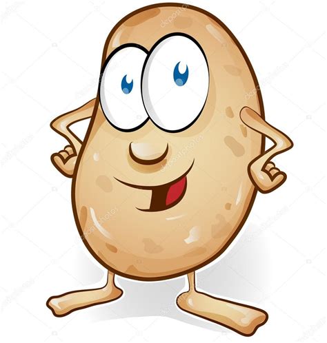 Potato Cartoon Isolated On White Background Stock Vector Image By ©doom