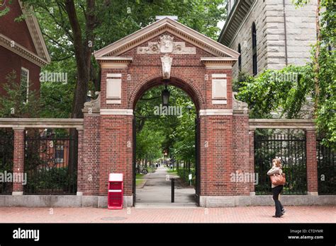 Harvard University Gate Hi Res Stock Photography And Images Alamy