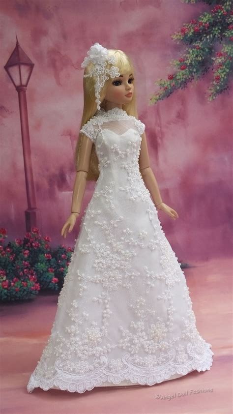 a barbie doll wearing a white wedding dress