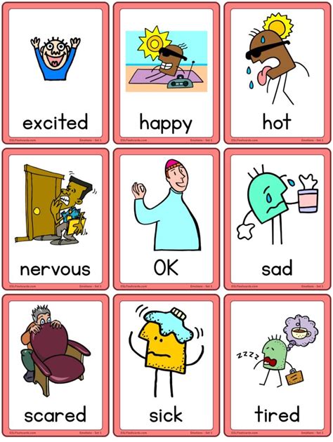 Emotions Flashcards For Children Esl Flashcards Vrogue