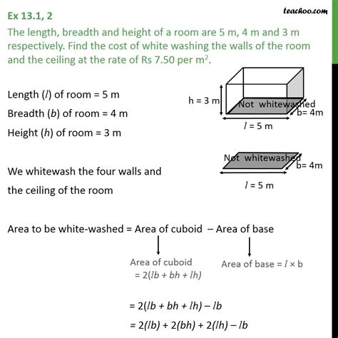 Question 2 The Length Breadth And Height Of A Room Are