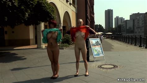 Naked German Slaves Flashing On The Streets