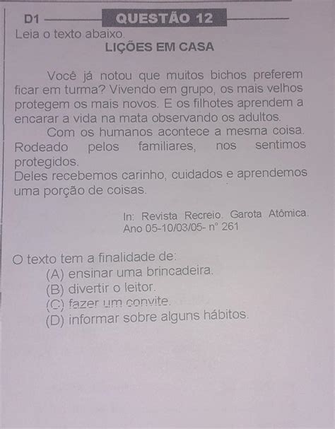 Tem Por Finalidade Instruir