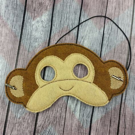 Monkey Mask Jungle Animal Mask Monkey Halloween Mask Zoo Etsy
