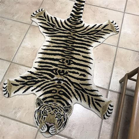 Wool Tiger Rug Etsy