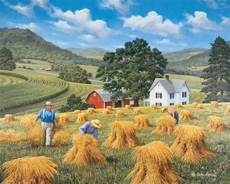 Hilltop Harvest John Sloane Country Art Country Life Country Living