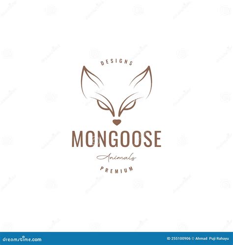 Isolated Head Mongoose Logo Design Stock Vector Illustration Of Icon