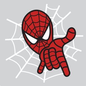 Chibi Baby Spiderman Svg | Super Hero Png Vector