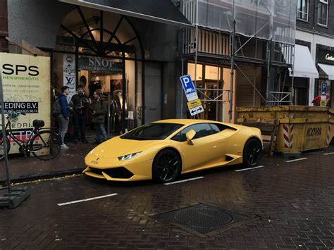 Lamborghini Huracan In The Rain The Yellow Really “popped” In This