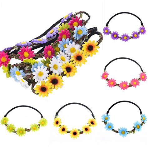 Flower Bohemia Headband Hair Accessories Women Girls Beach Flower Hair