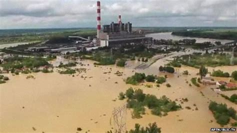 Aerial Video Shows Serbia Flooding Near Key Power Plant Bbc News