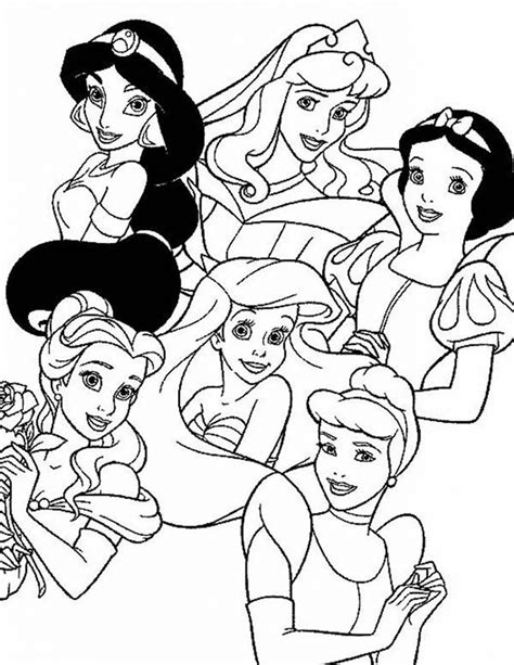 Disney Princess Coloring Pages Sketch Coloring Page