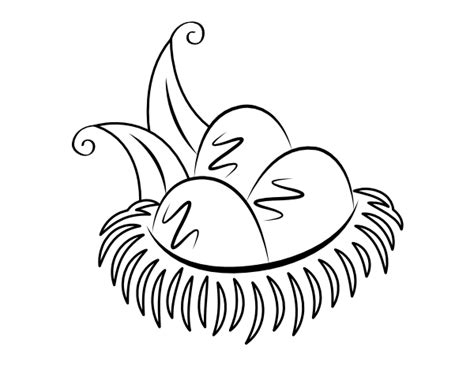 Printable Bird Nest Coloring Page