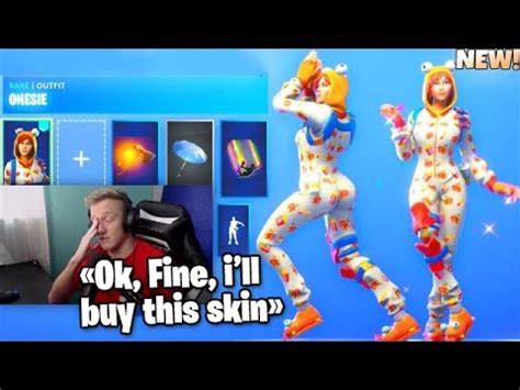 Tfue Finally Bought A New Fortnite Thicc Skin Onesie Tfue Buy Skin
