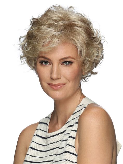 beautiful lace front curly 10 short platinum blonde layered synthetic wigs