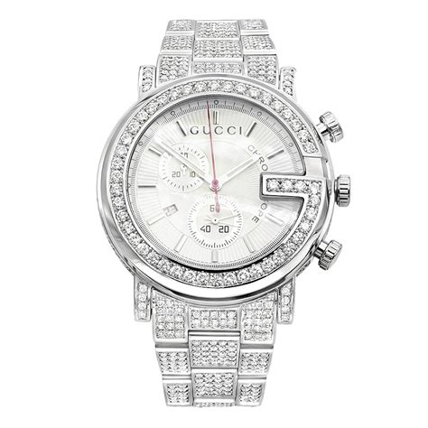 With the combination of italian creativity and swiss innovation, gucci has created some of the finest luxury watches made with the best materials. Genuine Mens Gucci Chrono Diamond Watch 12ct