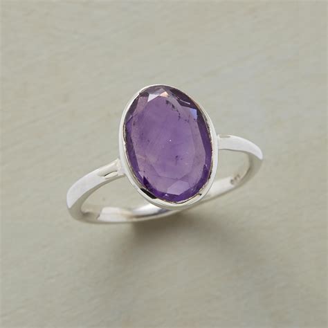 Woodland Violets Ring Our Facet Rimmed Amethyst Brings To Mind The
