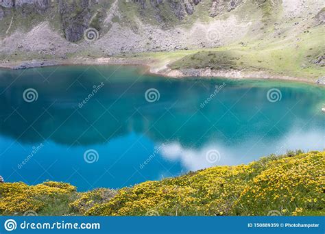 Spring Landscape Near The Saliencia Mountain Lakes Spain Asturias