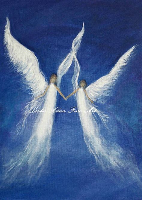 Angel Angels Art Print Angel Painting By Leslieallenfineart
