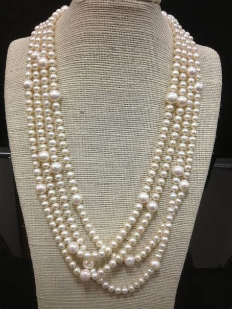 Alternating Mm Freshwater Pearl Rope Necklace 100 347 00 Via Etsy