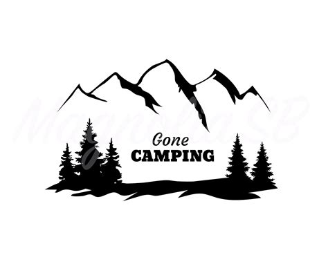 Gone Camping Svg Gone Camping Dxf Clipart Camping File Etsy