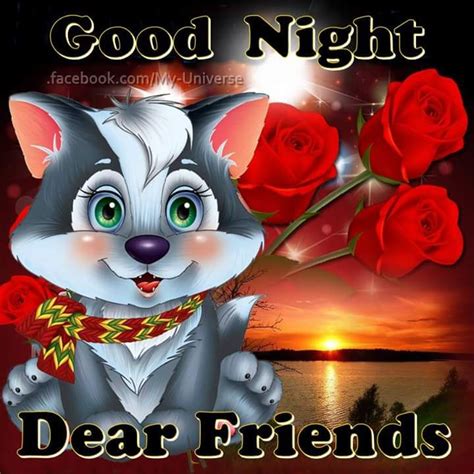 Good Night Dear Friends Good Night Dear Friend Good Night Greetings