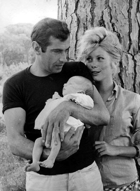 Roger Vadim And Catherine Deneuve With Their Son Christian In 1963