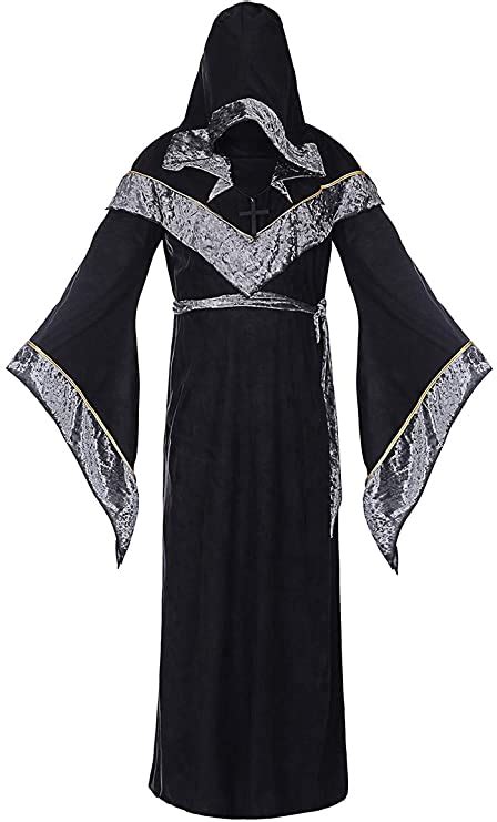 Mens Halloween Costume Sorcerer Robe Medieval Vintage Renaissance