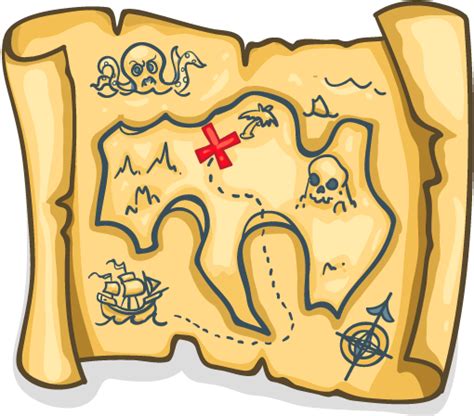 Treasure Map Pirate Treasure Map Png Clipart Large Size Png Image
