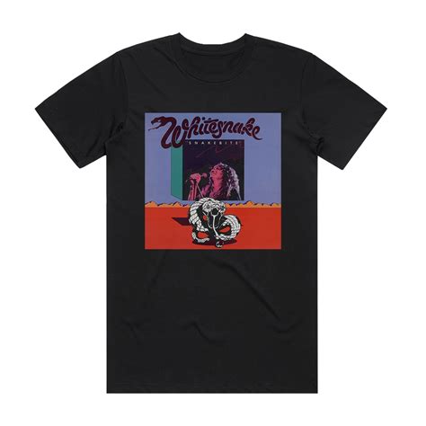 Whitesnake Snakebite 3 Album Cover T Shirt Black Album Cover T Shirts
