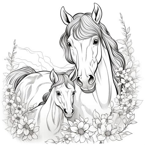 Vol 2 20 Printable Horse Coloring Pages For Kids And Etsy Canada
