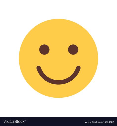 Yellow Smiling Cartoon Face Emoji People Emotion Vector Image